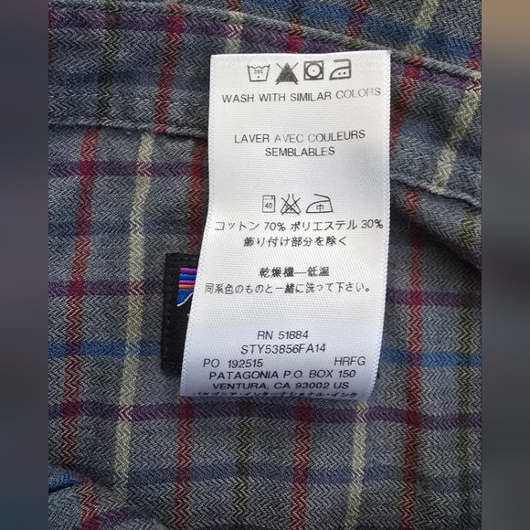 Patagonia Men's Performance Button Casual Plaid Checkered Shirt Like New Large - Picture 5 of 8